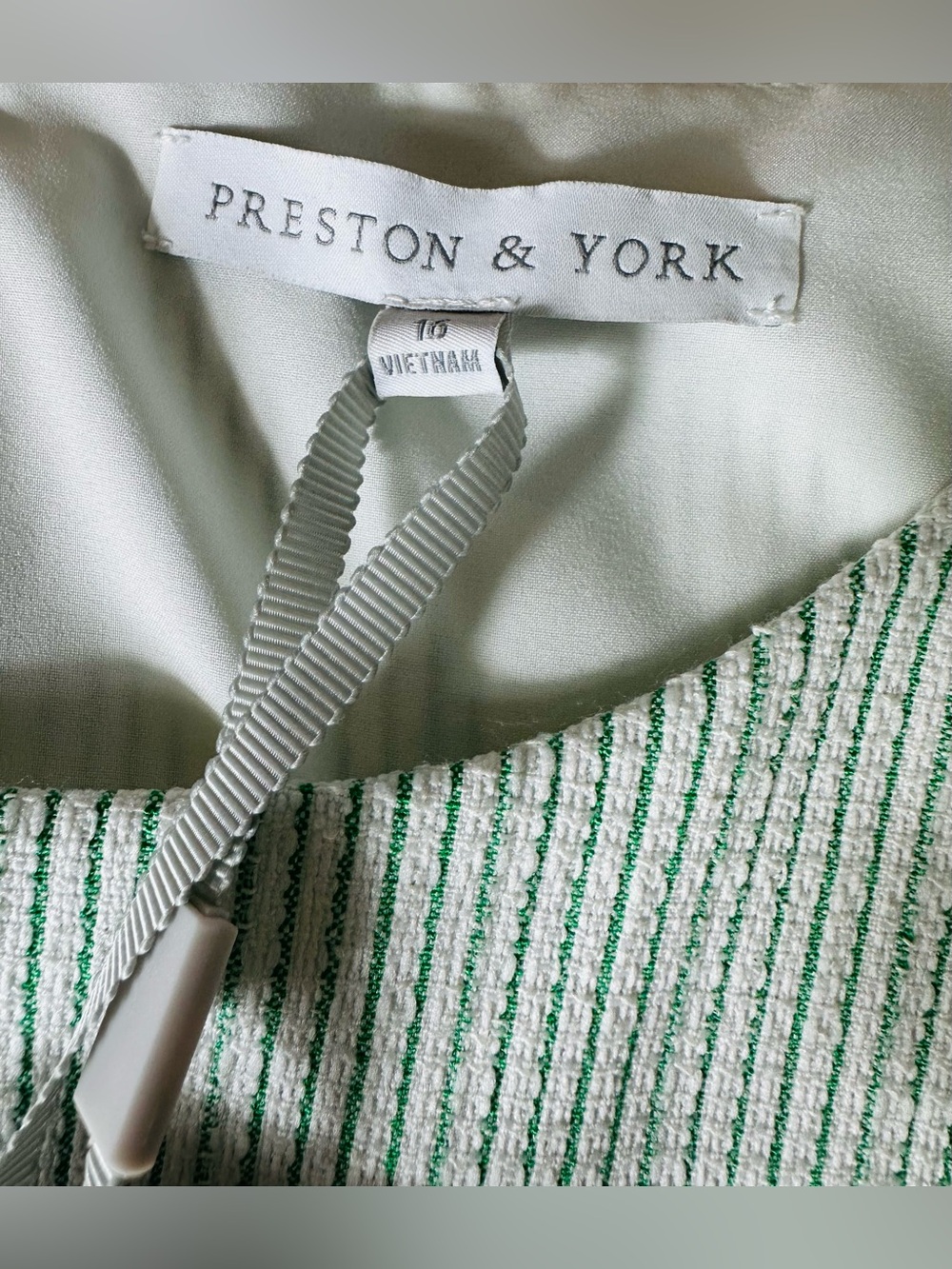 Preston & York Mint Green Sleeveless Sheath Dress with Belt - Picture 10 of 16